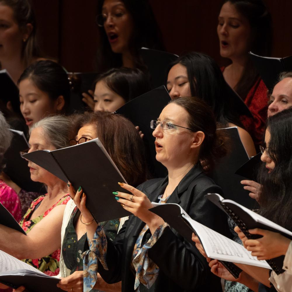 A choir singing